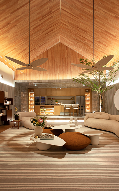 Projeto: @carolinafagundes | Foto: @raphaelbriest | Referência: Teto Vinílico Jungle Doma